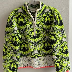 Anthropologie Green and Black Sweater